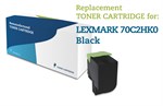 70C2HKO - Sort lasertoner - Lexmark 702HK - 4.000 sider